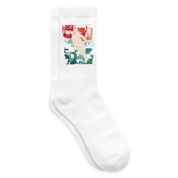 Floorball Spieler Vintage Floorballer Unihockey - Tennissocken - Weiß - Rechts