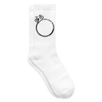 Cycling Bike Bicycle Sport Cycling Biker Cycling - Tennis socks - white - Right