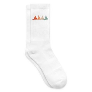 Segelboote Retro - Tennissocken - Weiß - Rechts