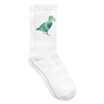 Island Papageitaucher Puffin Iceland Polarlicht - Tennissocken - Weiß - Rechts