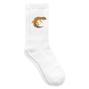 Smaragdgrüner Gecko Terrarienbewohner - Tennissocken - Weiß - Rechts