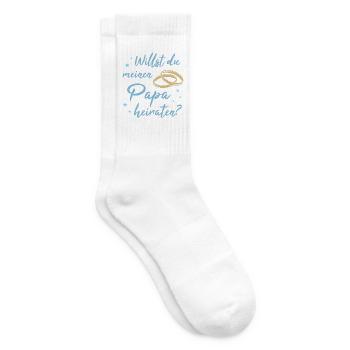 Willst Du Meinen Papa Heiraten Alleinerziehender V - Tennissocken - Weiß - Rechts