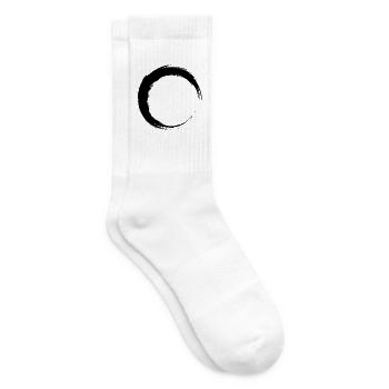 Kreis Schwarz - Tennissocken - Weiß - Rechts