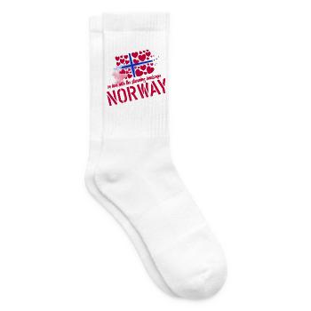 Norwegen Elch norge - Tennissocken - Weiß - Rechts