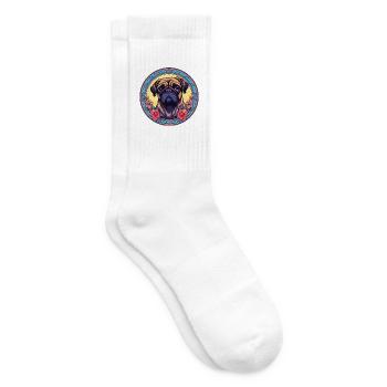 Bunter Hund Buntes Aquarell Tier Cartoon - Tennissocken - Weiß - Rechts