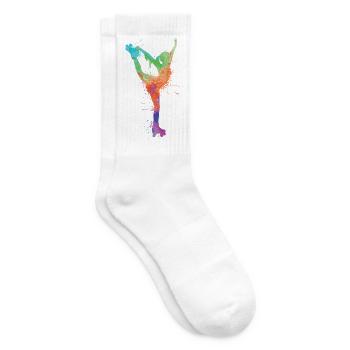 Rollschuh Kinder Roller Skating Rollschuhe Damen - Tennissocken - Weiß - Rechts