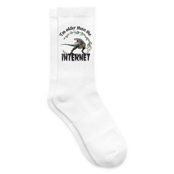 I’m older than the Internet + Dinosaurier - Tennissocken - Weiß - Rechts