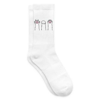 Ciseaux Pierre Papier Patte Patte Jeu Patte Cat Pattes - Chaussettes de tennis - blanc - Droite
