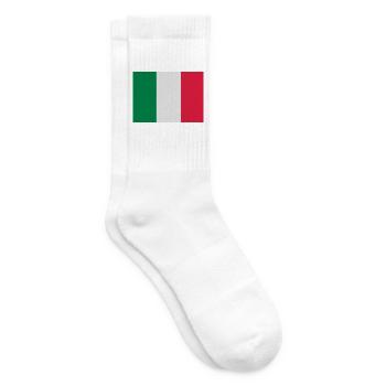 Italienische Flagge - Tennissocken - Weiß - Rechts