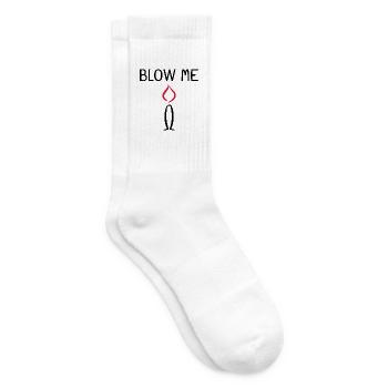Blow me Kerze - Tennissocken - Weiß - Rechts