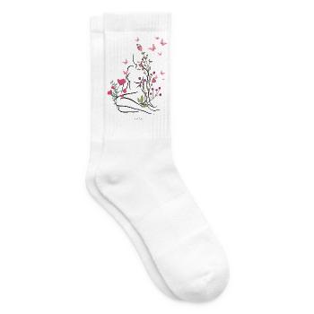Skin-flowered - Tennis socks - white - Right