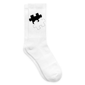 Puzzle - Tennissocken - Weiß - Rechts