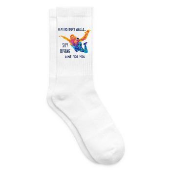 Skydive Fallschirmspringer Skydiver Freifall - Tennissocken - Weiß - Rechts