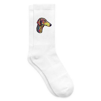 Galgo Español Hunderasse Cartoon Kawaii Illustratio - Tennissocken - Weiß - Rechts