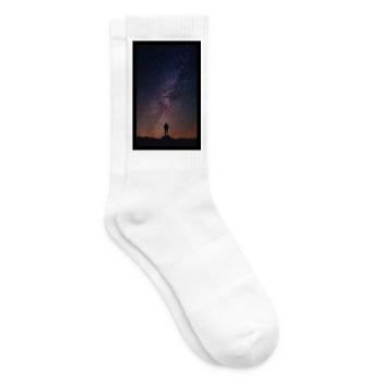Black Sky Photo Science Fiction - Tennissocken - Weiß - Rechts