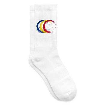 Flagge Rumäniens - Tennissocken - Weiß - Rechts