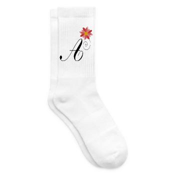 A. ALPHABET. LIEBE - Tennissocken - Weiß - Rechts