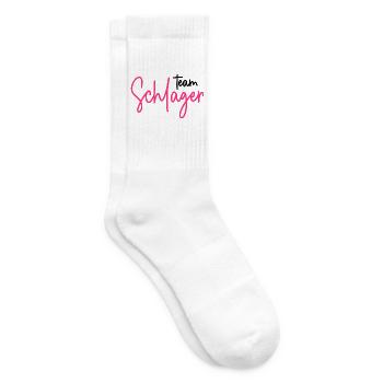 Team Schlager - Schlagerparty - Schlagermusik - Tennissocken - Weiß - Rechts