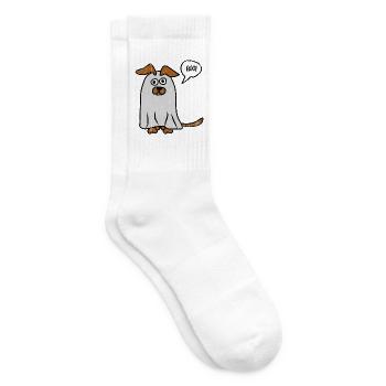 Gruseliger Geisthund Halloween - Tennissocken - Weiß - Rechts