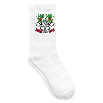 Ho Ho Halten Sie das Gesetz Santa Polizei Weihnach - Tennissocken - Weiß - Rechts