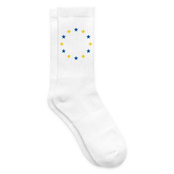 Ukraine EU Flagge Freiheit Frieden - Tennissocken - Weiß - Rechts