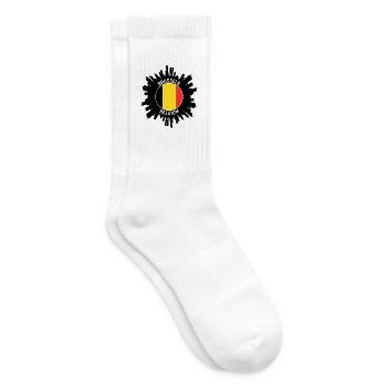 Brüssel Skyline Belgien Flagge Reise-Souvenir - Tennissocken - Weiß - Rechts