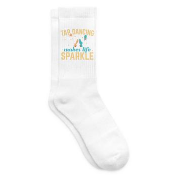 Stepptanz bringt das Leben zum Funkeln Stepptanztä - Tennissocken - Weiß - Rechts