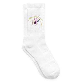 Akrobatische Rhönrad Turnerin - Tennissocken - Weiß - Rechts
