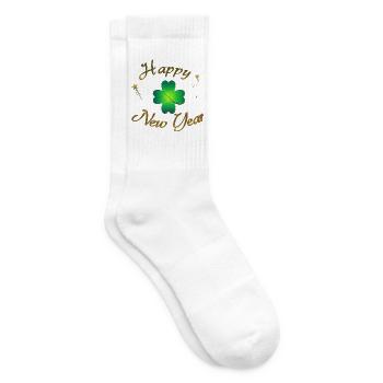 Happy New Year - Tennissocken - Weiß - Rechts