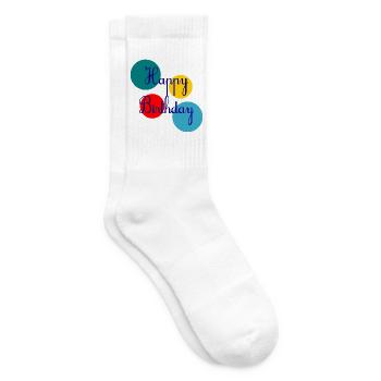 GEBURTSTAG. ALLES GUTE ZUM GEBURTSTAG. ALLES GUTE ZUM GEBURTSTAG. - Tennissocken - Weiß - Rechts
