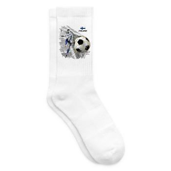 FINNLAND FUSSBALL FUSSBALL SPIELT T SHIRTS, GESCHENKE etc. - Tennissocken - Weiß - Rechts