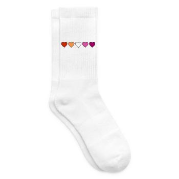 Lesbisch Lesbe Lesben Herzen - Tennissocken - Weiß - Rechts