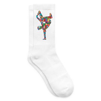 Breakdance Tanz Breakdancer Breakdancer Jungen - Tennissocken - Weiß - Rechts