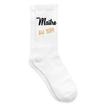 MEISTER. MEISTER. VIELEN DANK. DANKE, MEISTER - Tennissocken - Weiß - Rechts