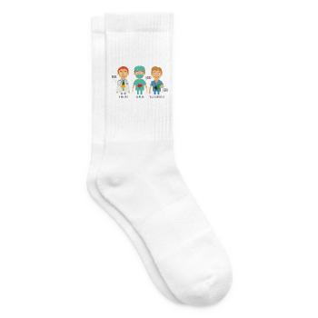 Schlafmütziger Anästhesist Narkose - Tennissocken - Weiß - Rechts