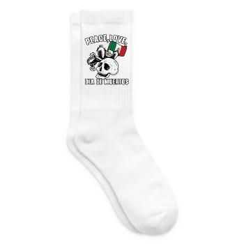 Peace Love Dia De Muertos Dia De Muertos - Tennissocken - Weiß - Rechts