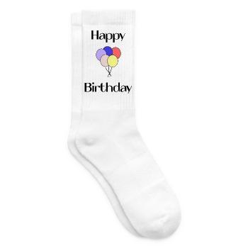 100. 100 JAHRE. 100-JÄHRIGES JUBILÄUM. 100. GEBURTSTAG - Tennissocken - Weiß - Rechts