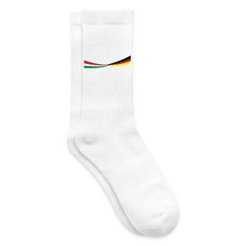 Italien - Deutschland - Schmal - Banner Sport Flag - Tennissocken - Weiß - Rechts