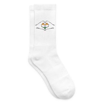 Indien Flagge Herzform - Tennissocken - Weiß - Rechts