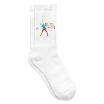 Graziler Stabwirbel Marschkapelle - Tennissocken - Weiß - Rechts