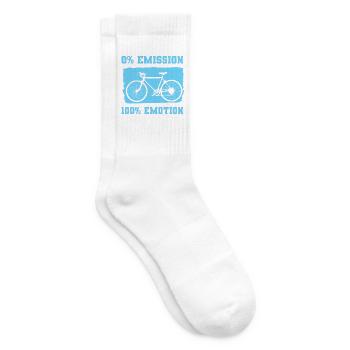 Umweltschutz Fahrrad Klimawandel Spruch MTB - Tennissocken - Weiß - Rechts
