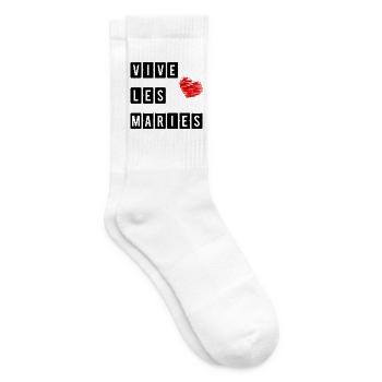 HEIRAT. ES LEBE DIE MARIES. HERZ. ICH LIEBE DICH. ICH LIEBE - Tennissocken - Weiß - Rechts