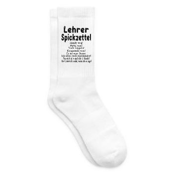 Lehrer Spickzettel - Tennissocken - Weiß - Rechts
