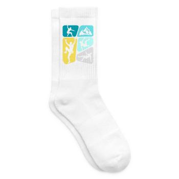 Klettern Kletterer Jungen Berge Bouldern Kinder - Tennissocken - Weiß - Rechts