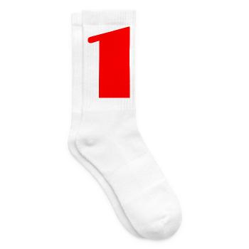1. 1 JAHR. 1. JAHRESTAG. 1 JAHR GEBURTSTAG - Tennissocken - Weiß - Rechts