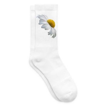 Margeriten Margerite weiße Blume Gänseblume - Tennissocken - Weiß - Rechts
