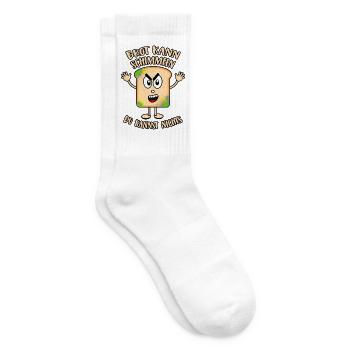 Brot kann schimmeln Du kannst nichts - Tennissocken - Weiß - Rechts