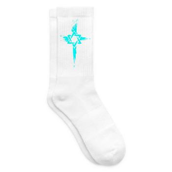 Messianische Juden Judenchristen Davidstern Kreuz - Tennissocken - Weiß - Rechts