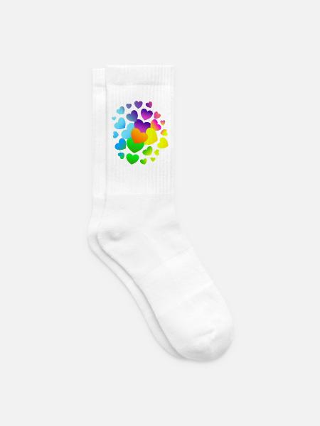 Herzen Herz viele Herzen - Tennissocken - Weiß