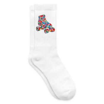 Rollschuh Mädchen Roller Skating Kinder Rollschuhe - Tennissocken - Weiß - Rechts